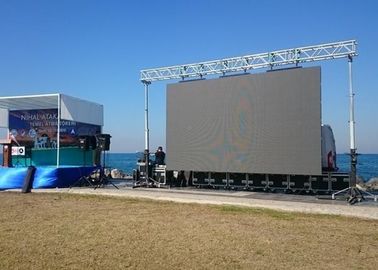 Mantenimiento fácil video llevado al aire libre del alquiler SMD1919 del panel de 1R1G1B P4 para la etapa