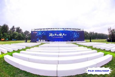 Pantalla al aire libre a todo color P4.81mm 6554*1024P de la pantalla LED para la demostración de la publicidad de la etapa