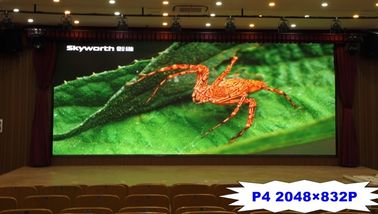 Pedazos video interiores de la pared 14 - 16 del alto brillo LED de los liendres P4 800 para hacer publicidad
