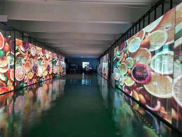 Alto pedazo de la resolución 14 de la definición de la pantalla LED transparente P15.6 fácil moverse