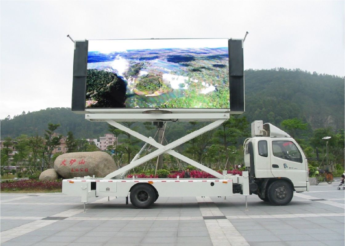 Control de brillo móvil al aire libre de los niveles de la pantalla LED 100 del remolque P6 del tamaño grande